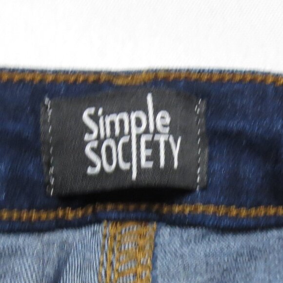 SIMPLE SOCIETY womens JEANS denim BLUE skinny BUTTON-FLY juniors PETITE SIZE 3 - Picture 5 of 11